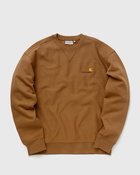 Carhartt Wip American Script Sweat Brown - Mens - Sweatshirts