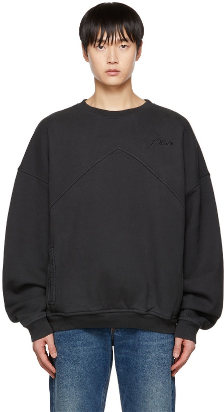 Photo: Rhude Black Embroidered Sweatshirt
