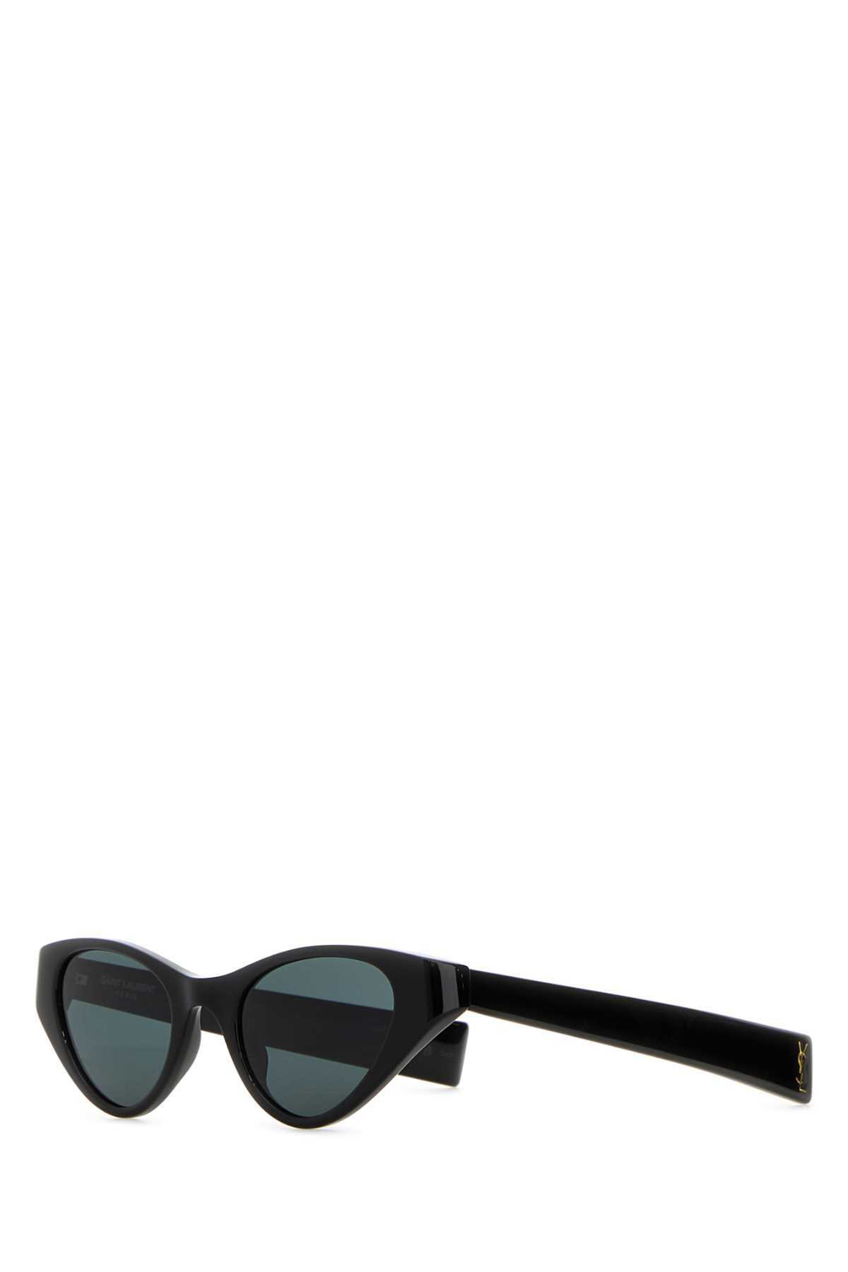 サングラス SAINT LAURENT BLACK ACETATE SL M144 SUNGLASSES Saint Laurent SL M144 Sunglasses 001 Solid Black - eye-oo.com