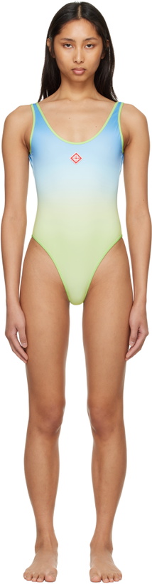 Photo: Casablanca Blue & Green Gradient Swimsuit