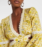 Diane von Furstenberg Kimmie printed cutout twill minidress