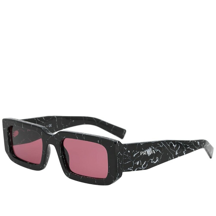 Photo: Prada Eyewear Prada PR 06YS Symbole Sunglasses in Black/Red