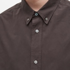Studio Nicholson Men's Jude Classic Button Down Shirt in Black Grape