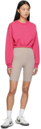 Alo Pink Devotion Crewneck Pullover Sweatshirt