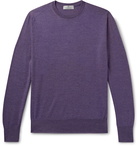 Canali - Mélange Merino Wool Sweater - Purple