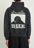 Rhude Moonlight Pack Printed Hooded Cotton Sweatshirt Black And White