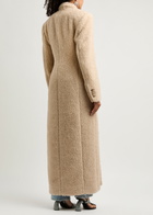 Giuseppe DI Morabito Double-breasted Faux Shearling Coat Beige