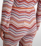 Rixo Boni chevron cotton flared pants