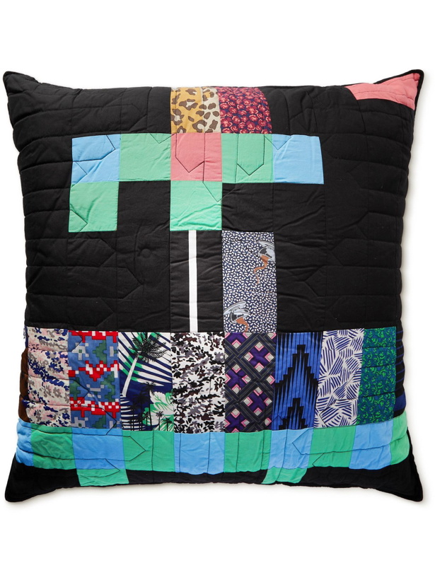 Photo: NOMA t.d. - Large Quilted Patchwork Cotton Cushion