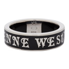 Vivienne Westwood Silver and Black Conduit Street Ring