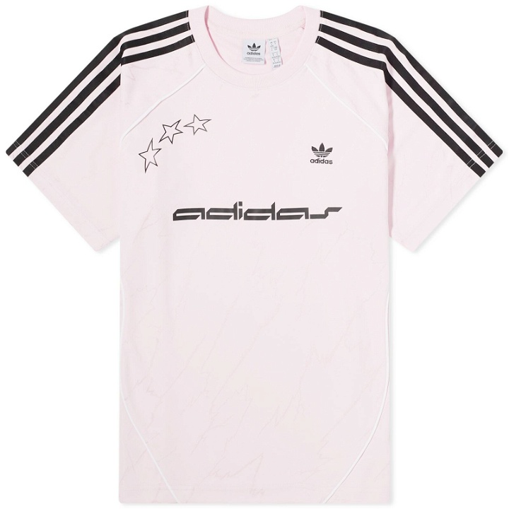 Photo: Adidas Women's Short Sleeve Football Jersey in Clear Pink