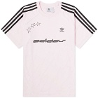 Adidas Women's Short Sleeve Football Jersey in Clear Pink