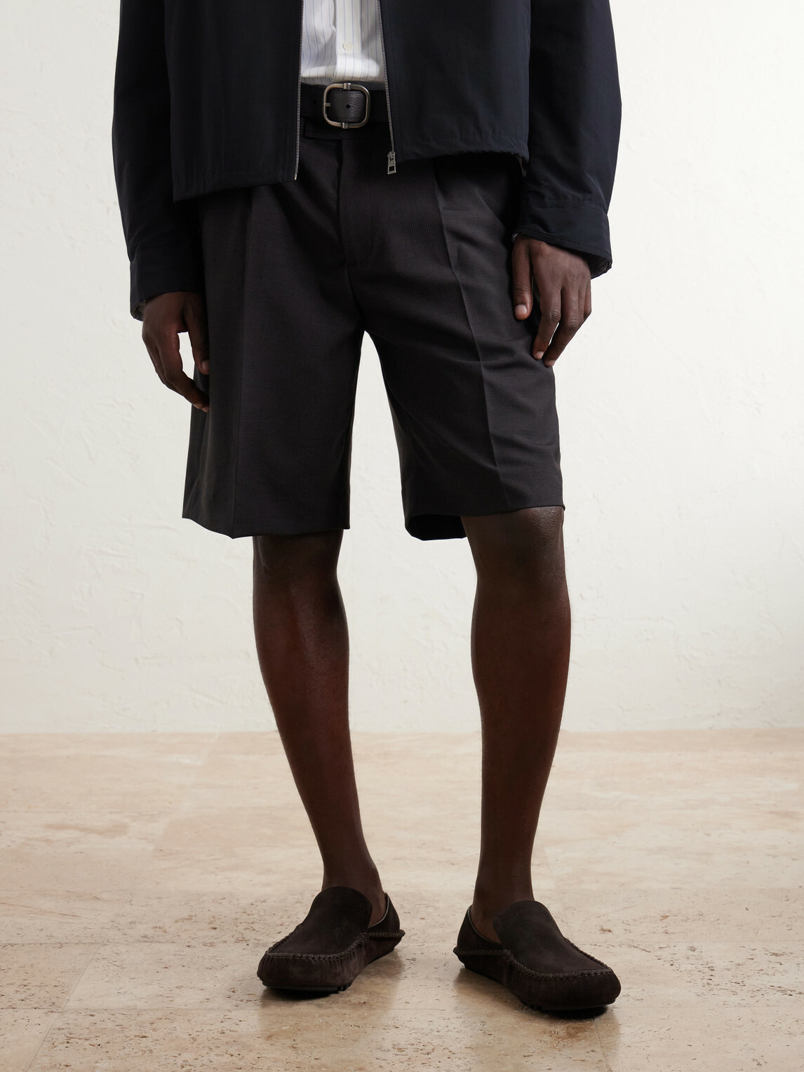 LOEWE - Rambla Suede Driving Loafers - Brown