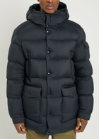 Moncler Bretagne Padded Hooded Shell Parka Jacket Navy