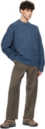 YLÈVE Blue Wool & Cashmere Sweater