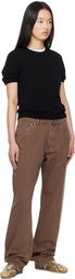 &Daughter Black Emer Cashmere T-shirt