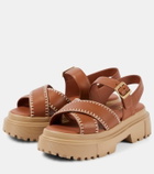 Hogan Leather slingback sandals