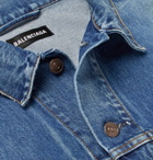 Balenciaga - Logo-Embroidered Denim Jacket - Men - Indigo