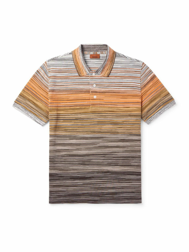 Photo: Missoni - Space-Dyed Cotton-Piqué Polo-Shirt - Multi