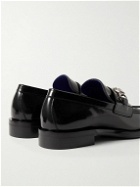 Burberry - Embellished Glossed-Leather Loafers - Black