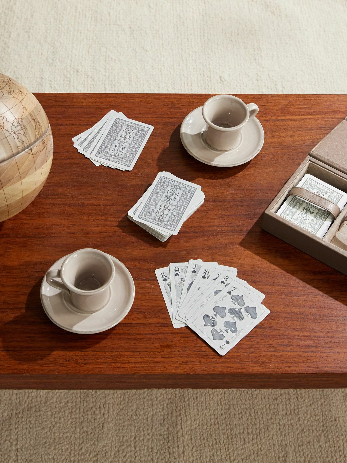Brunello Cucinelli - Full-Grain Leather Playing Card Set