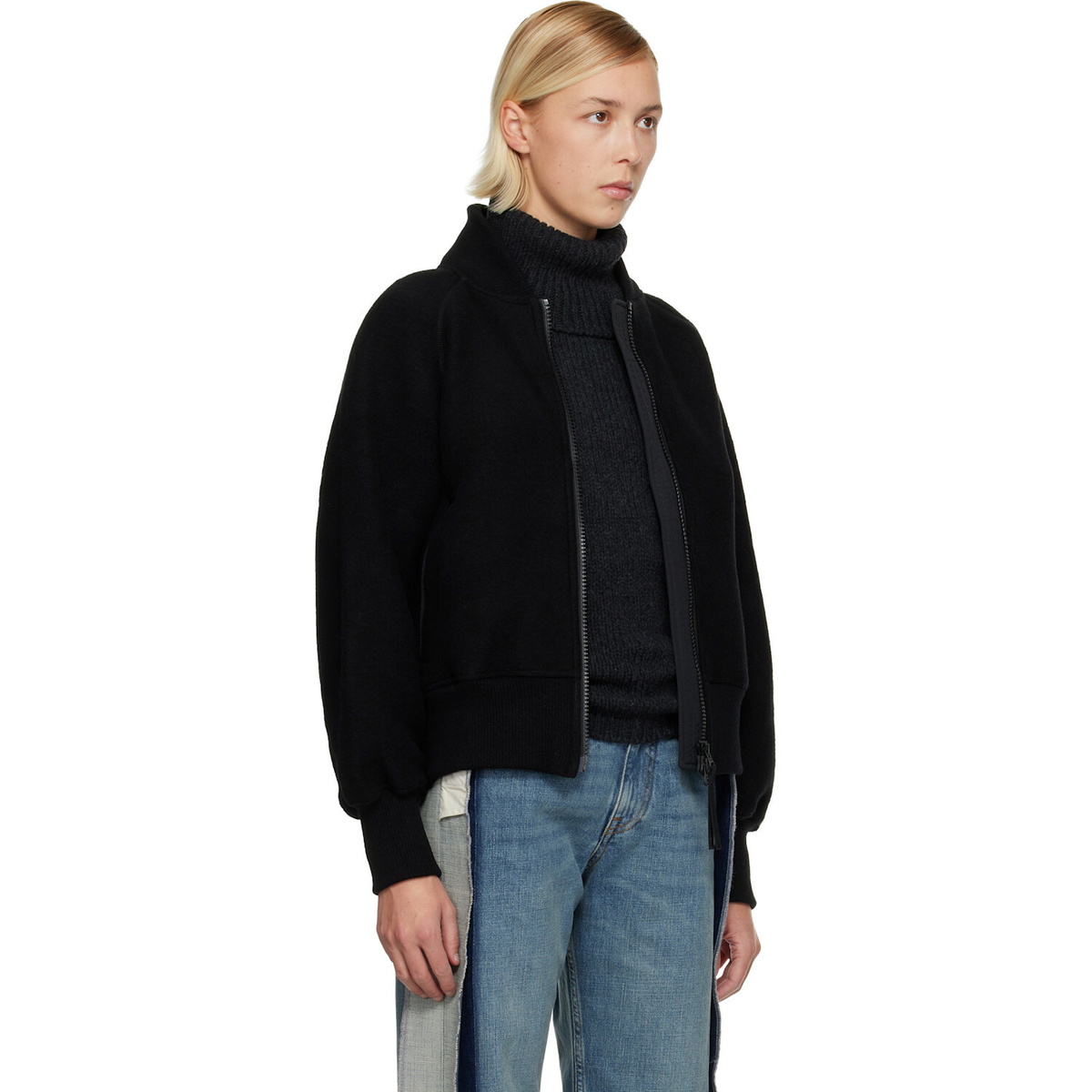 Canada Goose Black 'Black Label' Sierra Fleece Bomber Jacket