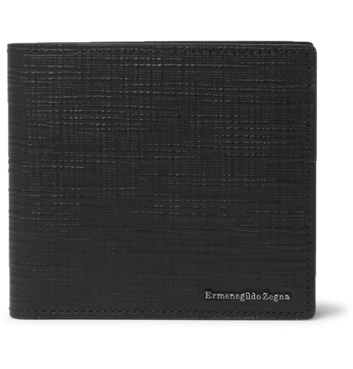 Photo: Ermenegildo Zegna - Textured-Leather Billfold Wallet - Black