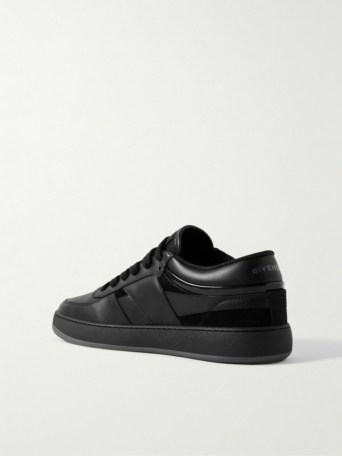 Givenchy - Suede-Trimmed Leather Sneakers - Black