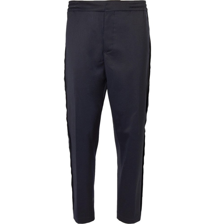 Photo: Barena - Tapered Stretch-Virgin Wool Twill Trousers - Men - Navy