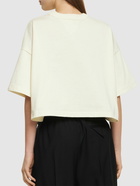 BOTTEGA VENETA - Jersey Cropped T-shirt W/ V Pocket