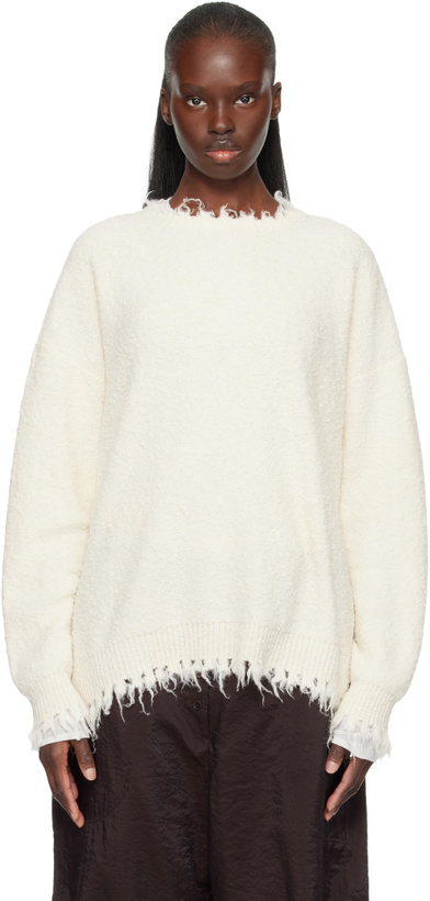 Photo: Lauren Manoogian Off-White Fray Crewneck Sweater