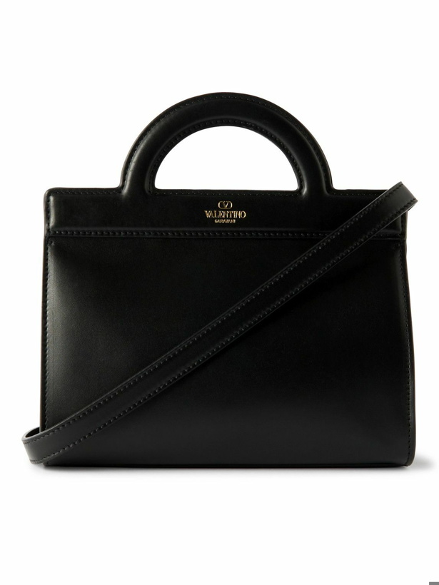 Photo: Valentino Garavani - Mini Logo-Print Leather Messenger Bag