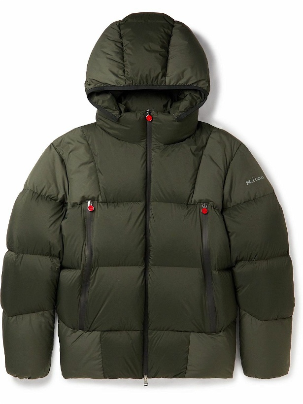 Photo: Kiton - Quilted Shell Hooded Down Jacket - Green