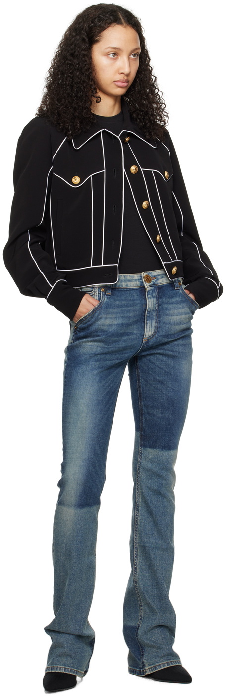 Balmain Black Piping Jacket