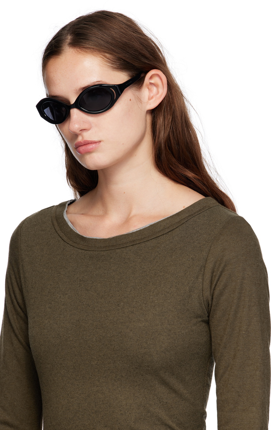 Song for the Mute SSENSE Exclusive Black 'The Goggle' Sunglasses