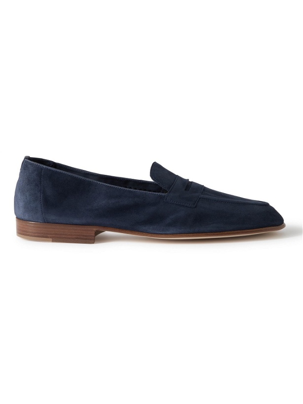 Photo: Edward Green - Padstow Suede Loafers - Blue