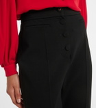 Valentino VGold wool-blend straight pants
