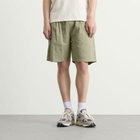 Folk Men's Relaxed Assembly Shorts in Light Sage Mini Stripe
