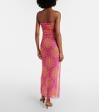 Cala de la Cruz Daphne printed mesh midi dress
