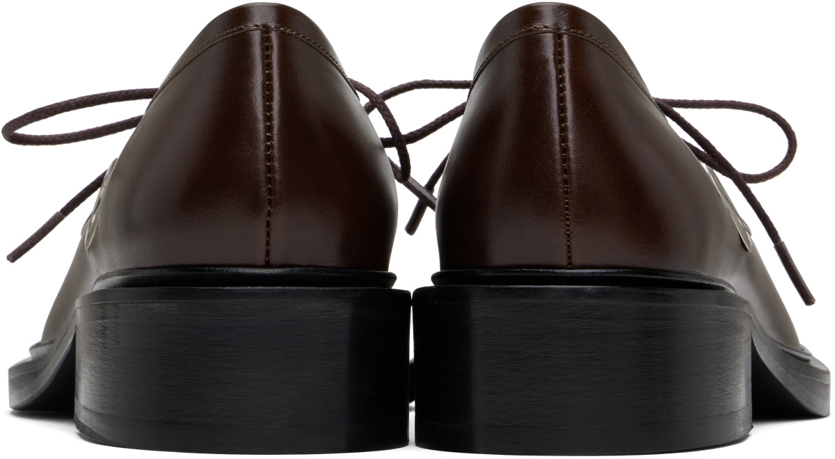 Nicole Saldaña Brown Fabiana Eyelet Loafers