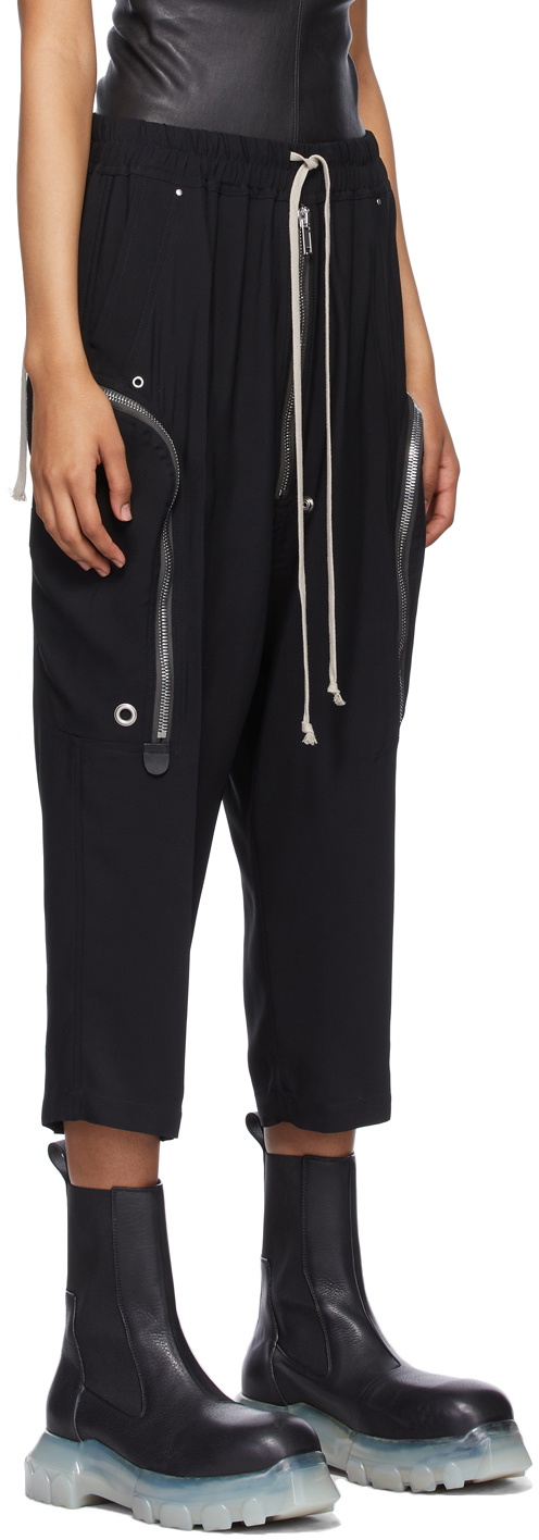 Rick Owens Black Cady Bauhaus Bela Lounge Pants Rick Owens