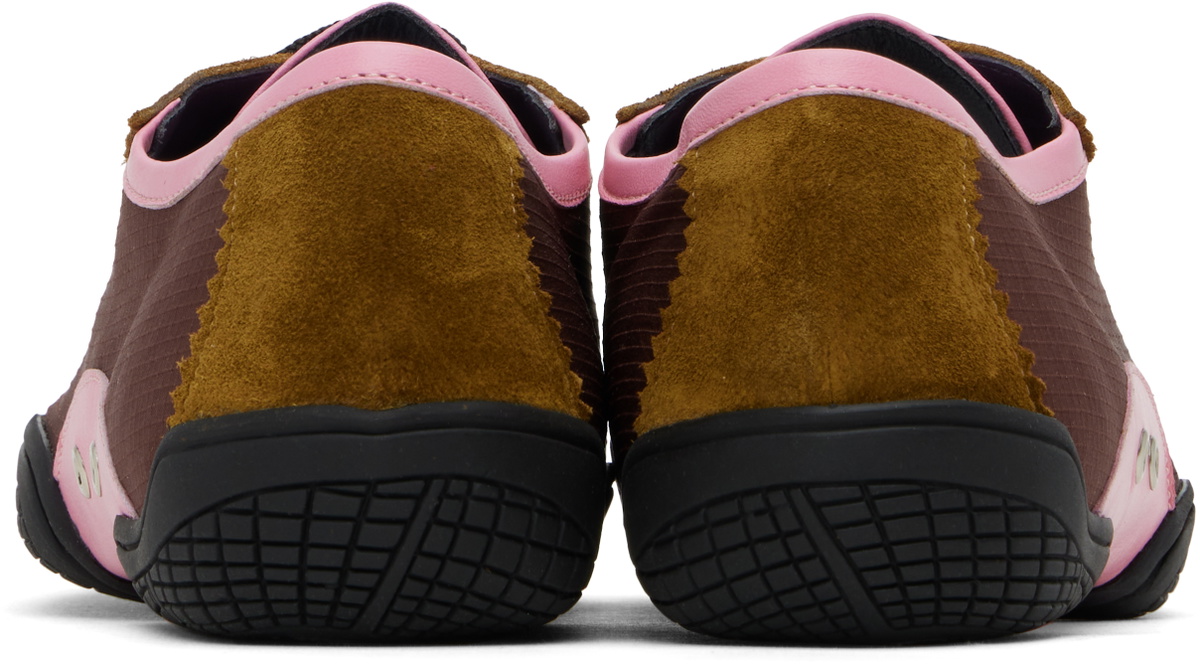 Nicole Saldaña Burgundy & Tan Simone Sneakers