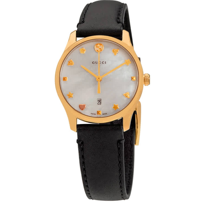 Photo: Gucci G-Timeless Mother of Pearl Dial Ladies Watch YA126589