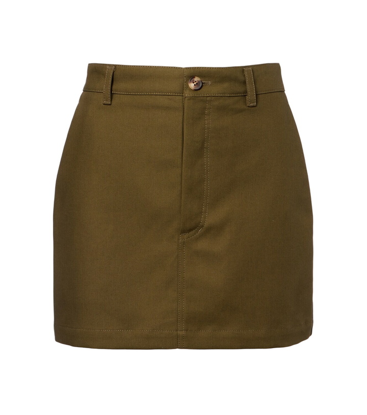 Photo: Wardrobe.NYC High-rise cotton miniskirt