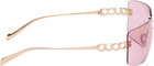 Gucci Gold Block Bending Sunglasses