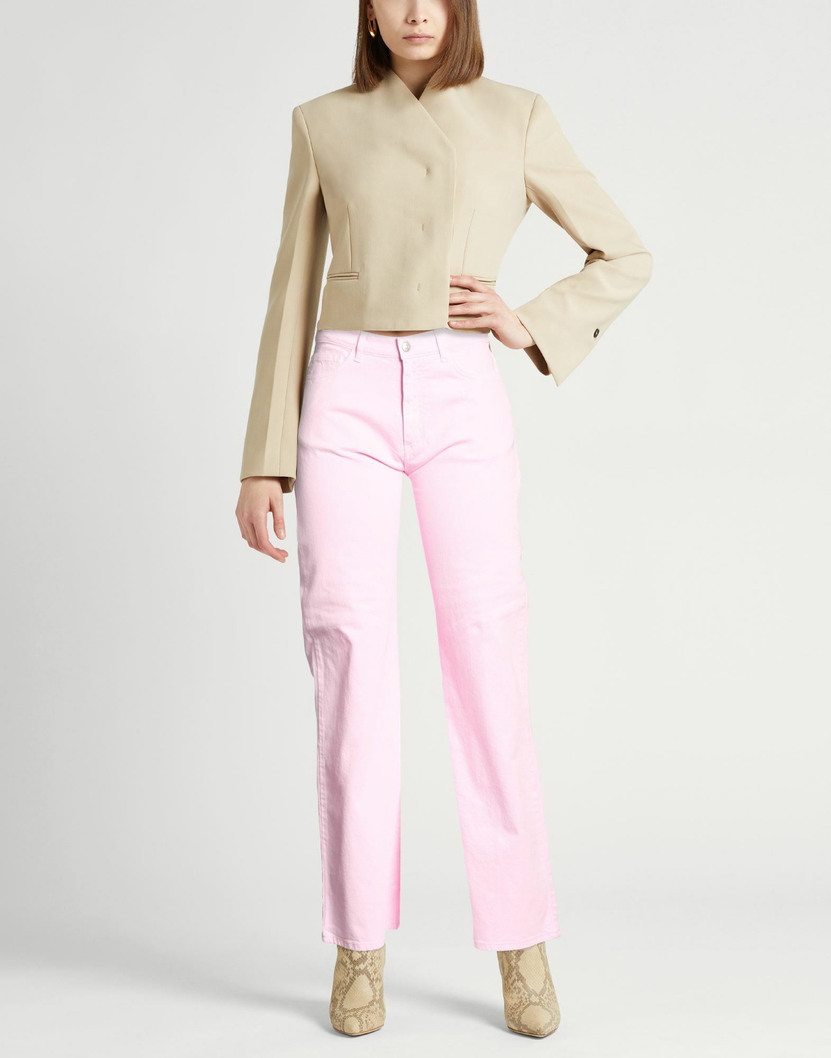 Jucca Womens Jeans in Pink