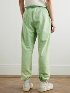 RRR123 - Flag Logo-Appliquéd Printed Cotton-Jersey Sweatpants - Green