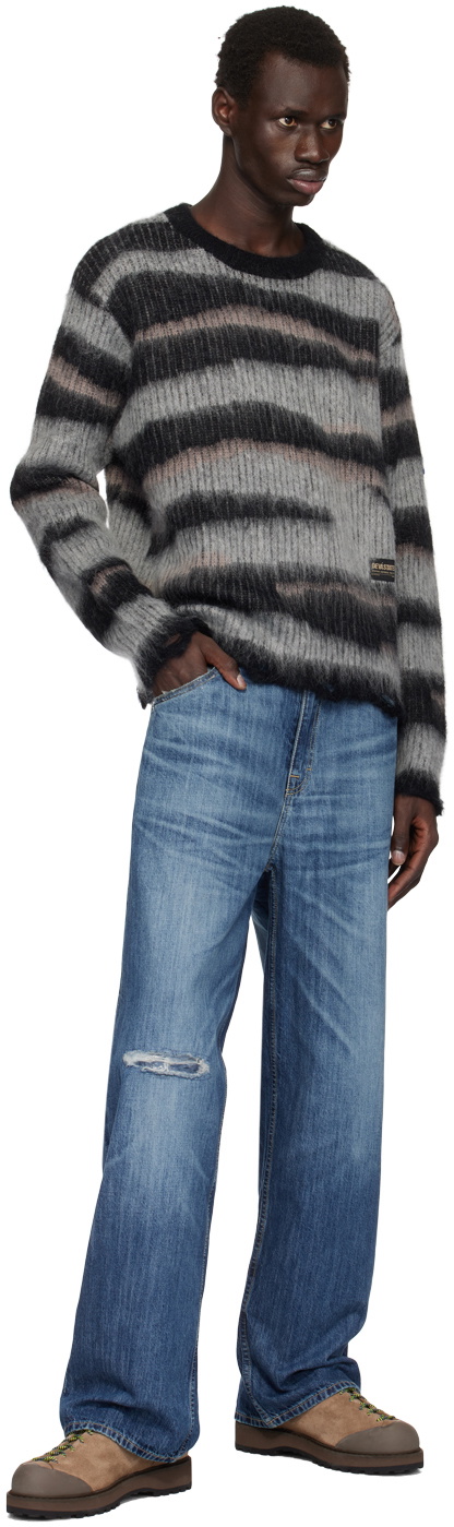 DEVÁ STATES Gray Mohair Crewneck Savanna Sweater
