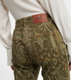 Etro - Paisley mid-rise bootcut jeans