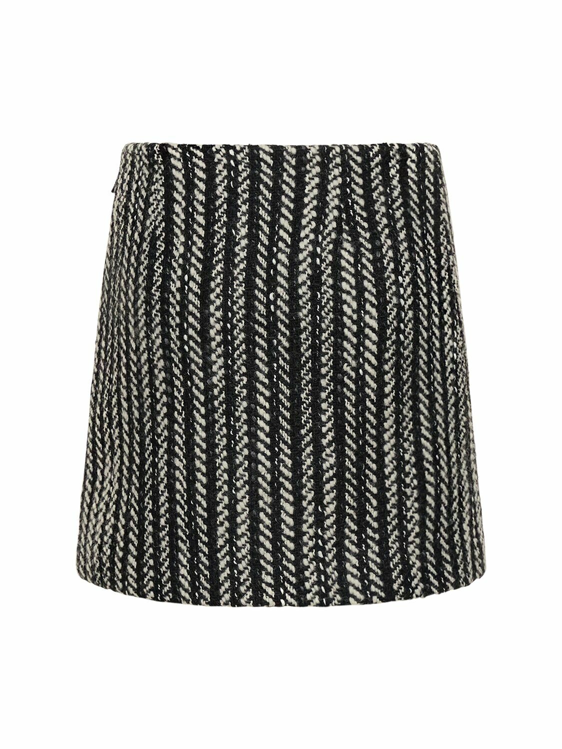 スカート MSGM WOOL BLEND SHORT SKIRT WITH SLIT MSGM - Wool Blend Mini Skirt MSGM